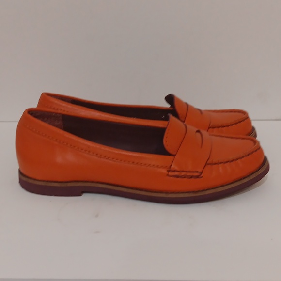 Cole Haan Leather Orange Loafer - Picture 2 of 6